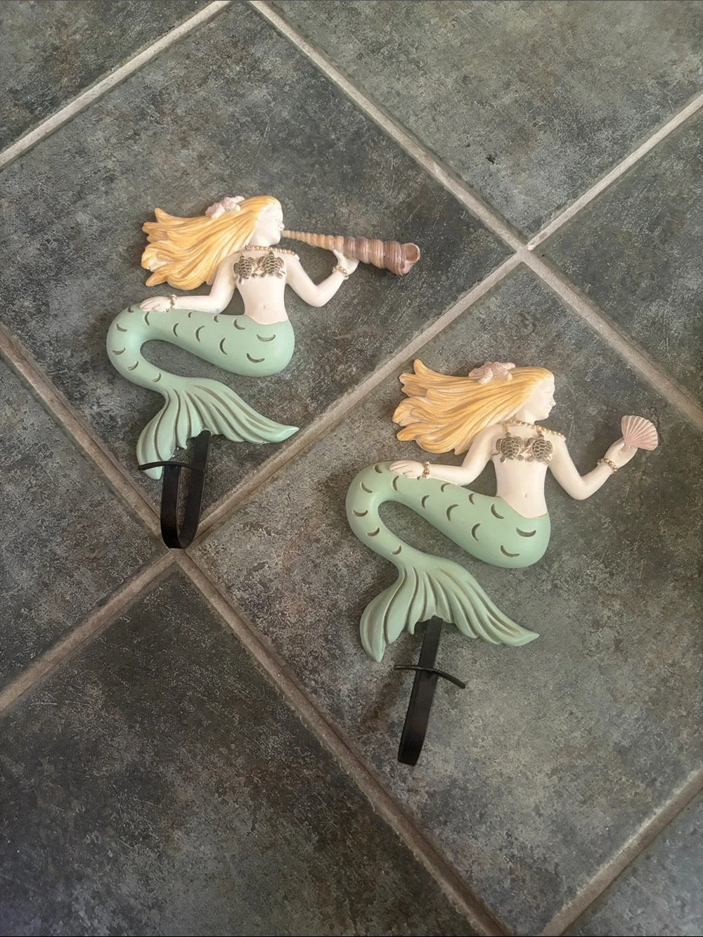Mermaid Wall Hook Set - Seafoam Green